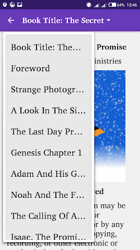 Android application Secret Promise screenshort
