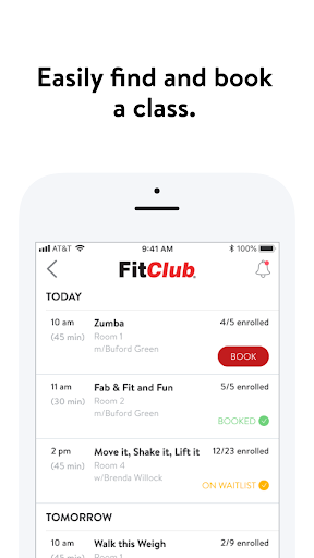 Screenshot of FitClub Members
