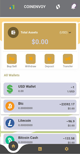 Android application CoinEnvoy screenshort