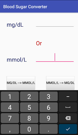 Android application Blood Sugar Calc screenshort