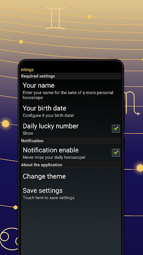My Daily Horoscope Screen 2