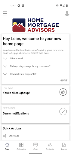 Android application Home Mortgage Advisors screenshort