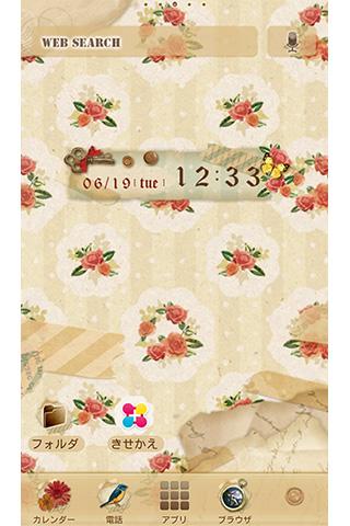 Android application 花柄アンティーク壁紙　Pure Rose screenshort