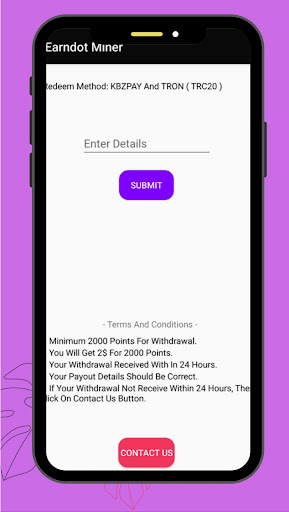 Earndot Cash Screen 3