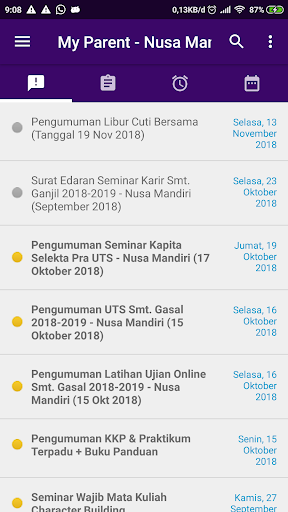 Android application MyNusa Parent screenshort