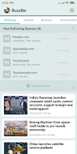 Buzzlite - News Feed for Anything You Care. for pc screenshots 3