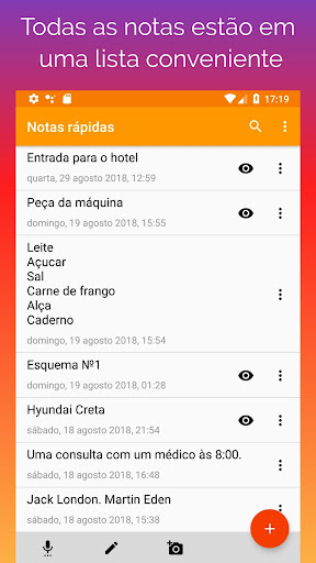 Visualização do aplicativo