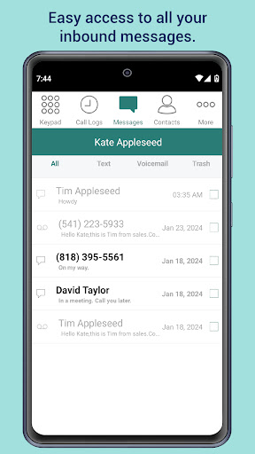 eVoice — Business Phone Line Screen 2