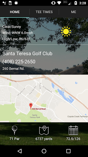 Santa Teresa Tee Times Screen 2