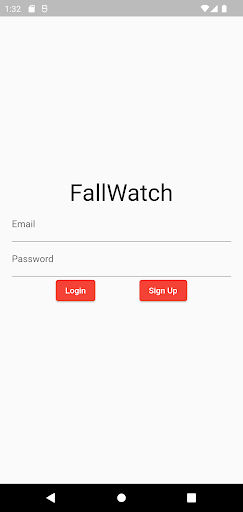 Android application FallWatch screenshort