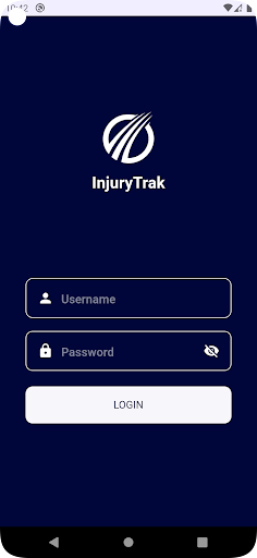 Android application InjuryTrak screenshort