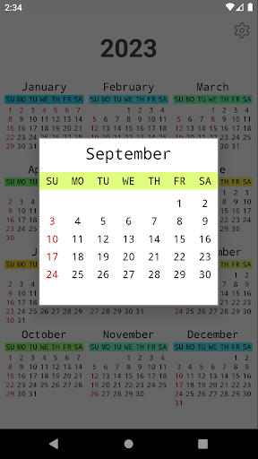 Calendarius Screen 2