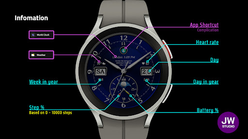 JW113 jwstudio watchface Screen 2