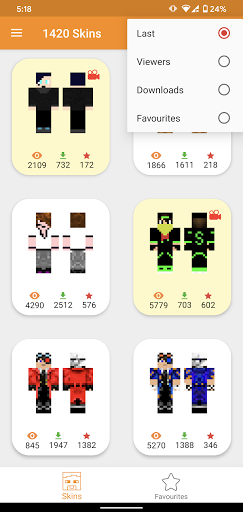 Popular Skins Screen 3