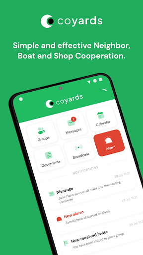 Android application Coyards screenshort