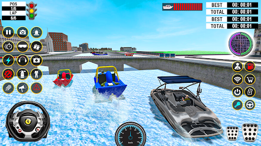 Dubai Police Boat Chase Games 0.4 APK + Mod (Unlimited money) untuk android