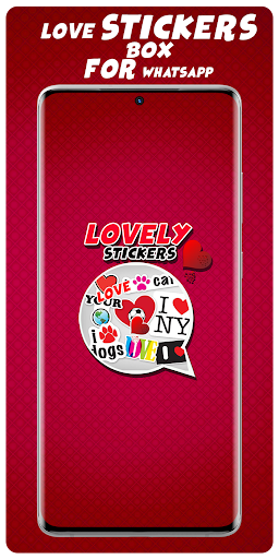 Android application romantic lovely wastickers screenshort