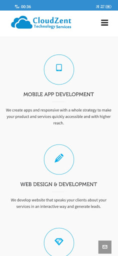 Android application CloudZent Technology Services screenshort