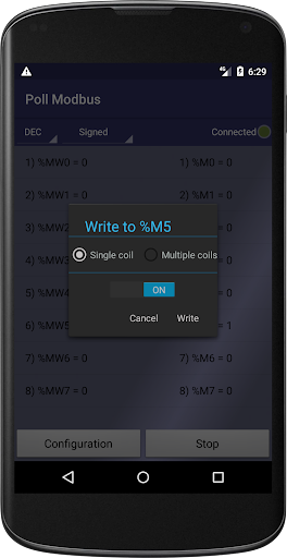 Poll Modbus Screen 3