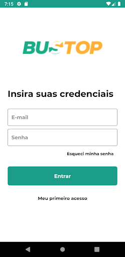Android application Bustop Passageiro screenshort