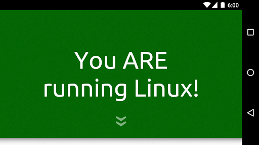 Am I Running Linux? Screen 2