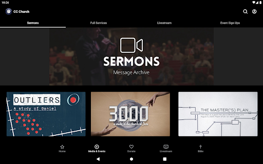 Screenshot of Christian Center Church