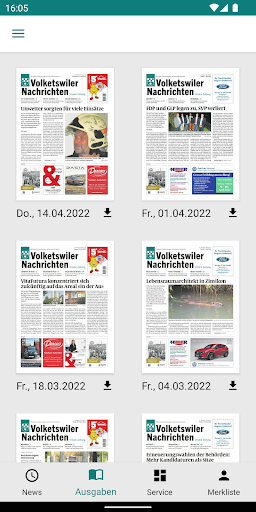 Volketswiler Nachrichten Screen 2