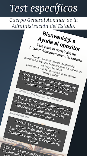 Android application Test Auxiliar Adtvo del Estado screenshort