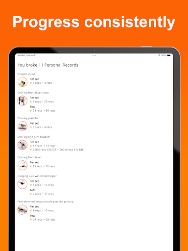 Screenshot of Calistree: home & gym workouts
