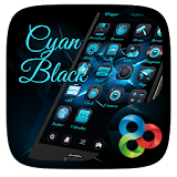 Cyan+Black Go Launcher Theme icon