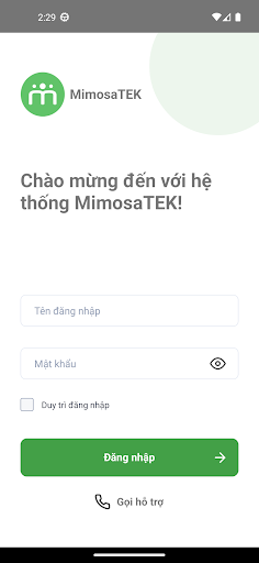 Android application MimosaTEK screenshort
