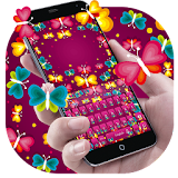 Colorful Neon Butterfly Keyboard icon