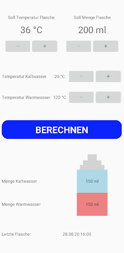 Android application BabyBottleMixer screenshort