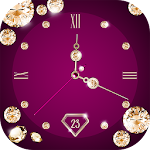 Cover Image of Download Gold Diamond Moving Clock Wall  APK