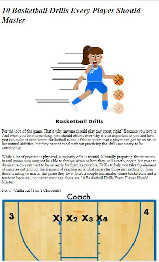 Android application Basketball Moves & Drills Tips screenshort