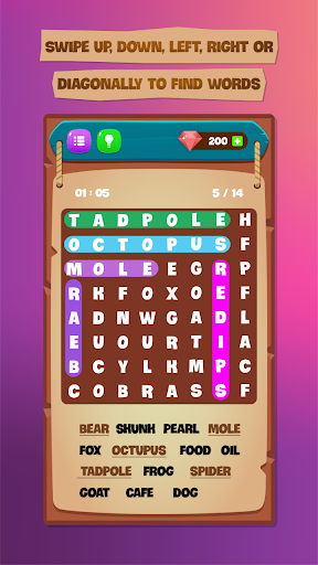 Android application Word Search With Categories screenshort