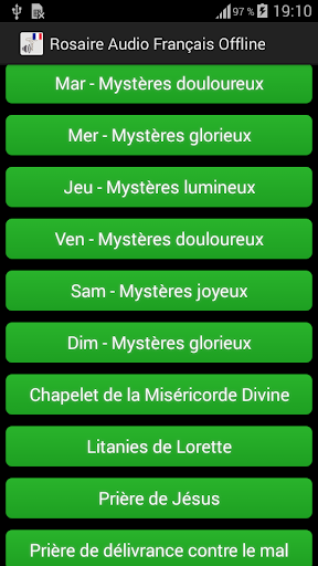 Android application Rosaire français traditionnel screenshort