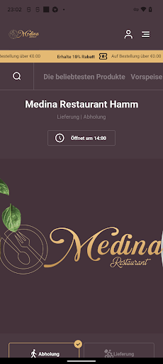 Android application Medina Restaurant Hamm screenshort