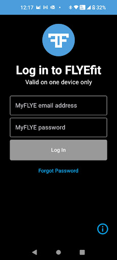 Android application FLYEfit screenshort