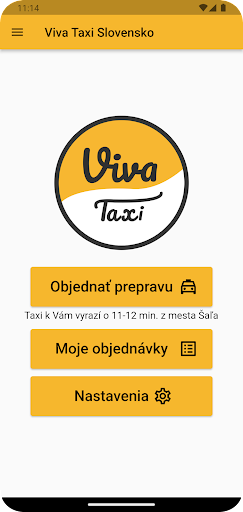 Android application Viva Taxi Slovensko screenshort