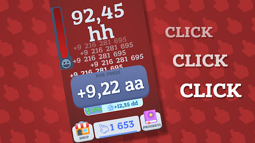 Android application Endless clicker screenshort