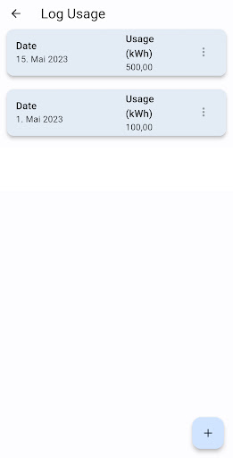 WattBook Energy cost journal Screen 2