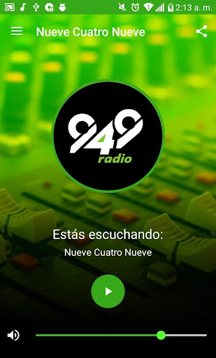 Android application Nueve Cuatro Nueve Radio screenshort