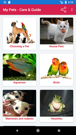 Android application My Pets - Care & Guide screenshort