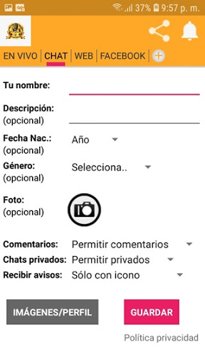 Android application Willy Radio screenshort