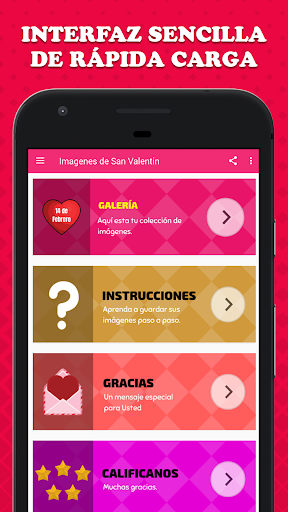 Android application Imagenes de San Valentin, Fras screenshort