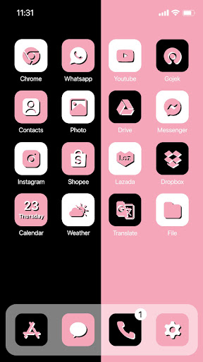 Wow DarkPink Theme - Icon Pack Screen 2
