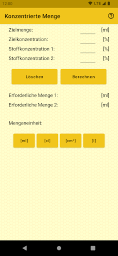 Rechner Mischung Flüssigkeiten Screen 2
