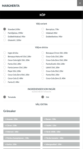 Pizzabageriet Skövde Screen 3