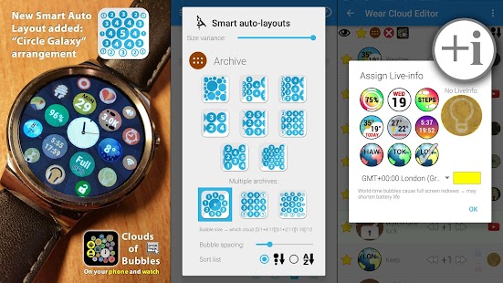 Bubble Cloud Wear OS Launcher Screenshot